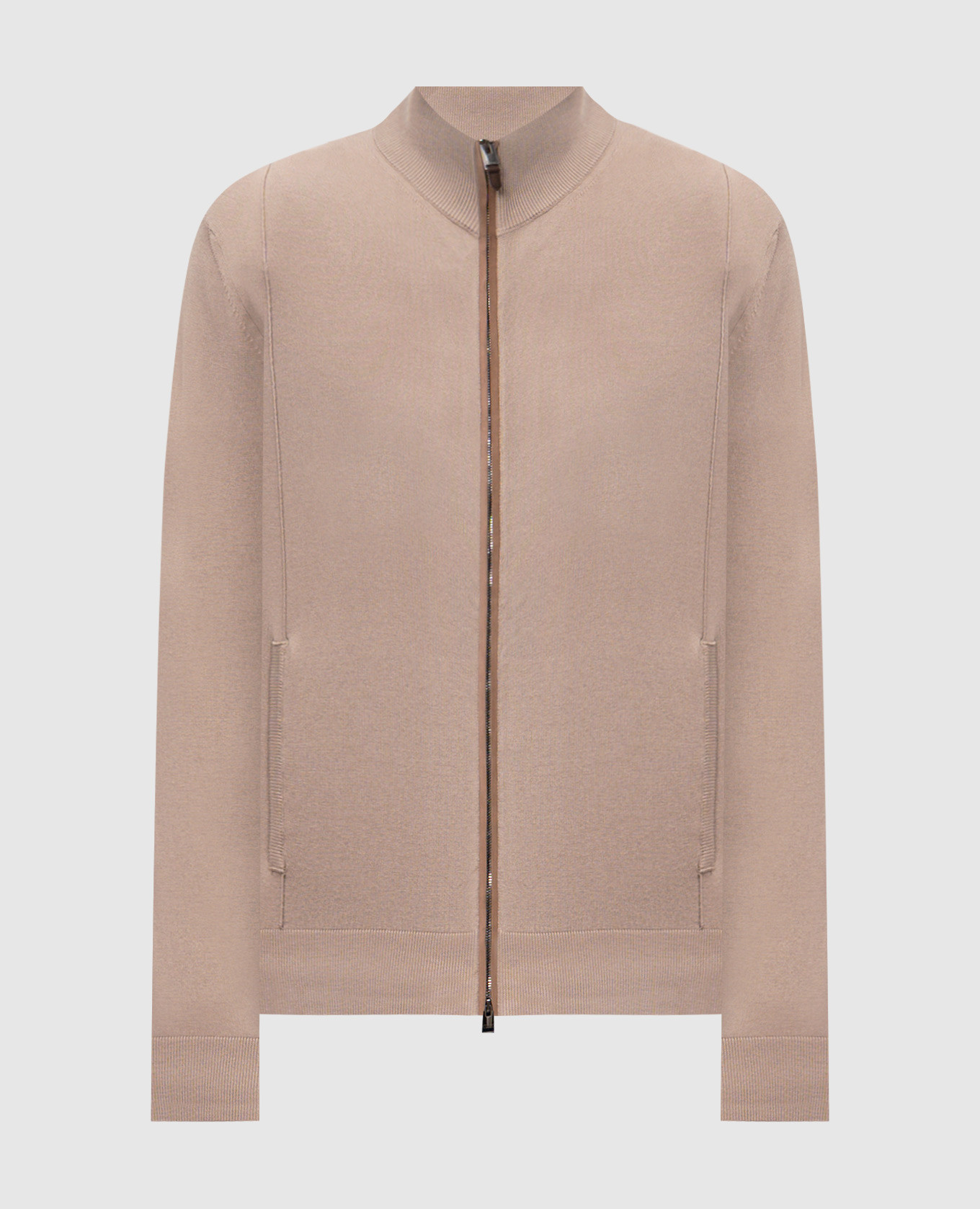 Бежевый кардиган с хлопком