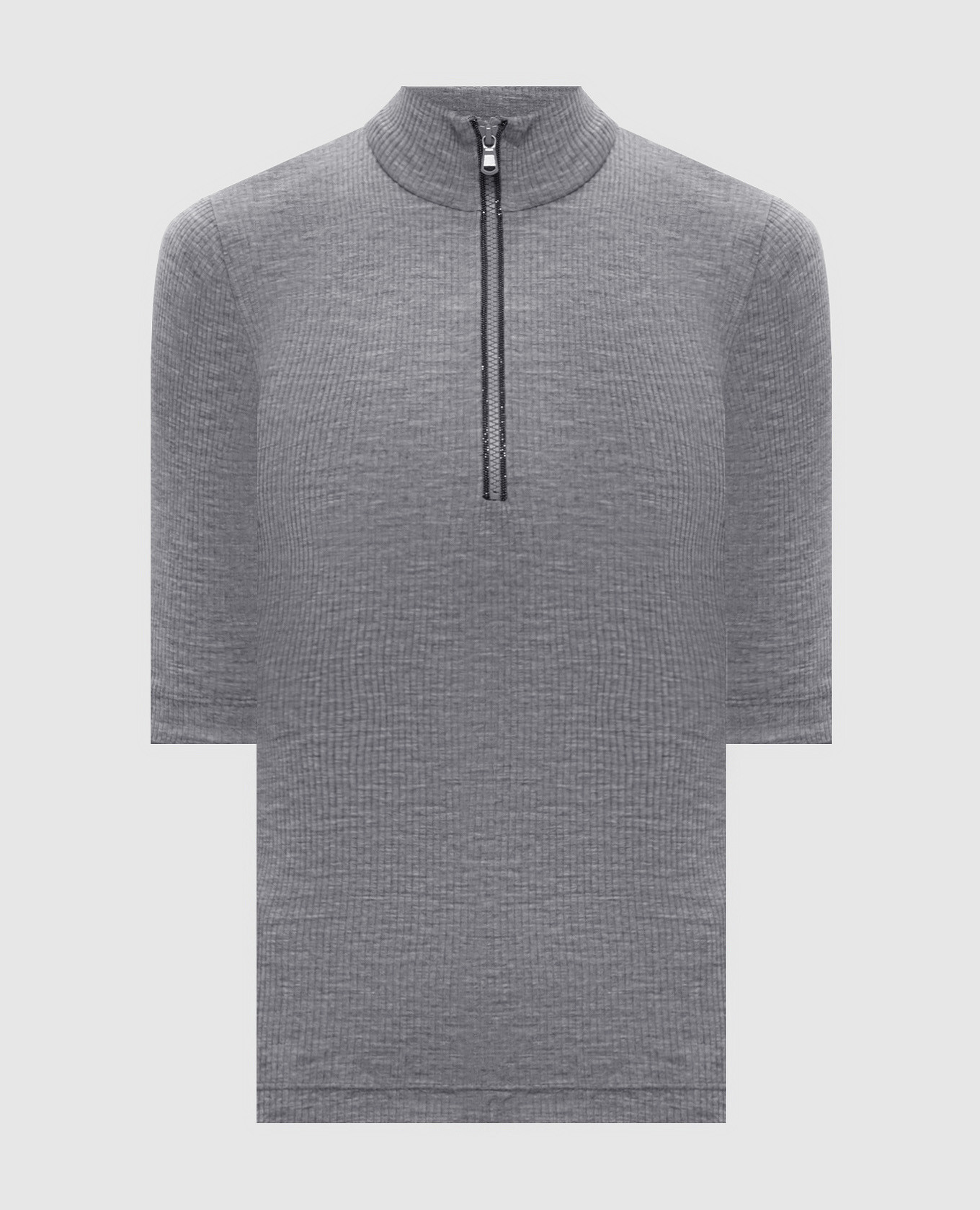 Серый топ из шерсти с цепочкой мониль