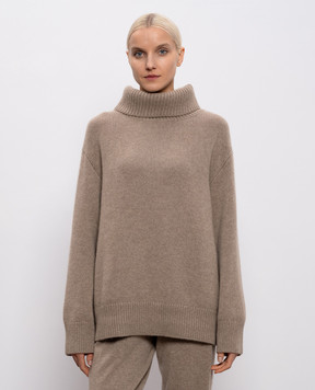 LISA YANG Коричневый свитер Holly из кашемира 2021971