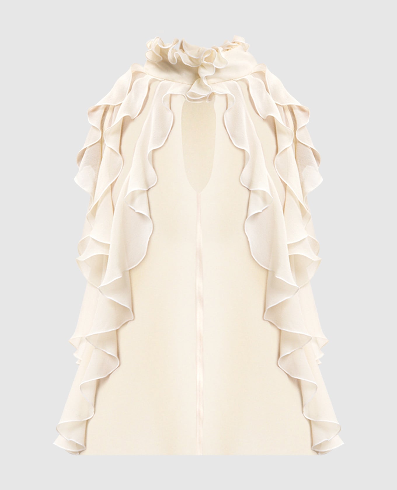 Топ из шелка с рюшами