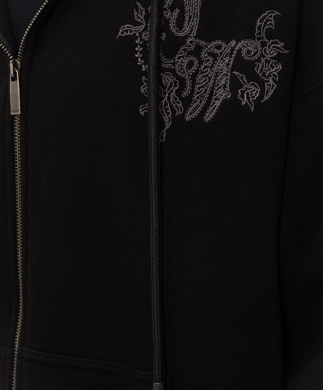 Off-White Чорна спортивна куртка Paisley 44MBE015F26F005 зображення 5