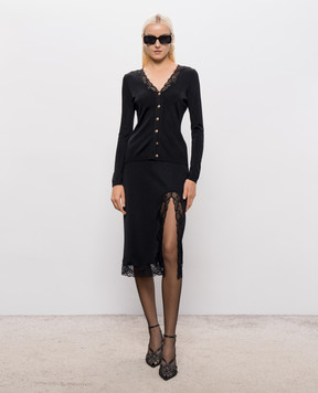 Balmain Черный кардиган с кружевом CA0000000011