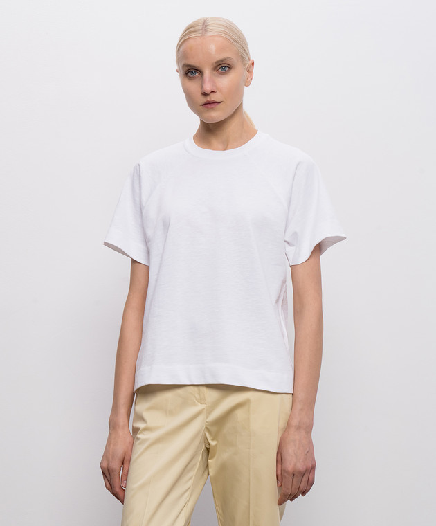 Max & Co Біла футболка Oteso з льоном прямого крою MCOTESO зображення 3