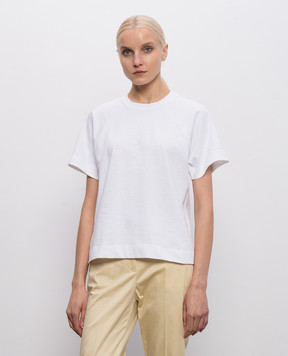 Max & Co Біла футболка Oteso з льоном прямого крою MCOTESO