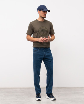 Scissor Scriptor Голубые джинсы Costantino с вышивкой логотипа COSTANTINOT2252733