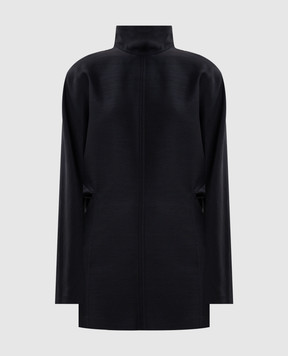 Carven Черное платье мини из шерсти и шелка 6262K21110
