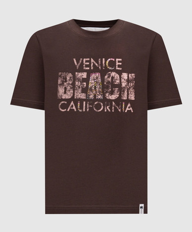 Коричневая футболка Cali Vibes