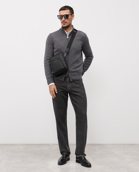 Cashmere&Whiskey Сірий кардиган з вовни мериноса 50706