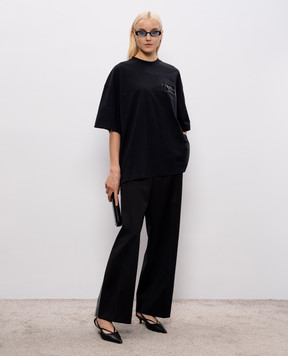 Vetements Черная футболка с принтом логотипа ME76TR148Bw