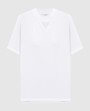 Peserico Біла футболка з ланцюжком моніль A06881J00070C