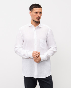 Stefano Ricci Біла сорочка з льону MC007893BX2922