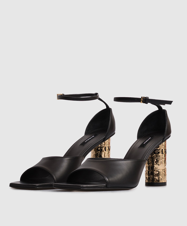 Givenchy Черные кожаные босоножки BE30BNE1J7 изображение 2