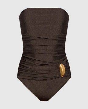 Simkhai Коричневый купальник Lorena Shell 2269076SW