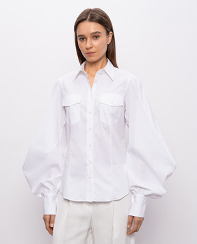 Brunello Cucinelli Біла сорочка з ланцюжком моніль M0091NM906