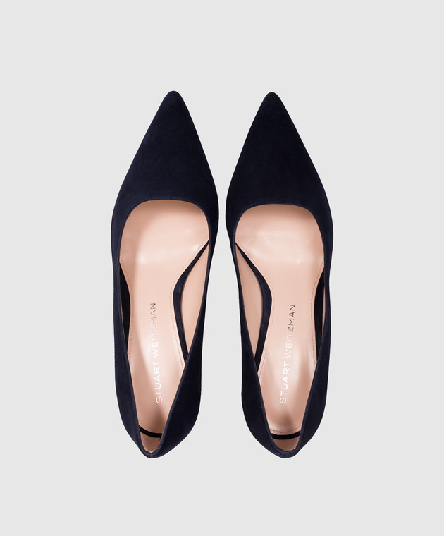 Stuart Weitzman Синие замшевые туфли POWER SK327 изображение 4