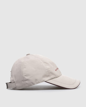 Brunello Cucinelli Бежева кепка з вишивкою емблеми MM4799859