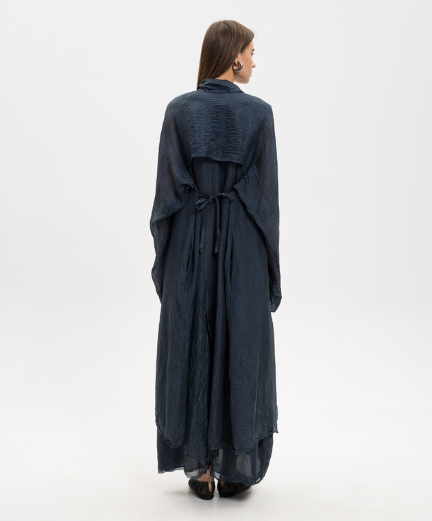 Marc Le Bihan Синій кардиган-кімоно із шовку 2300 зображення 4
