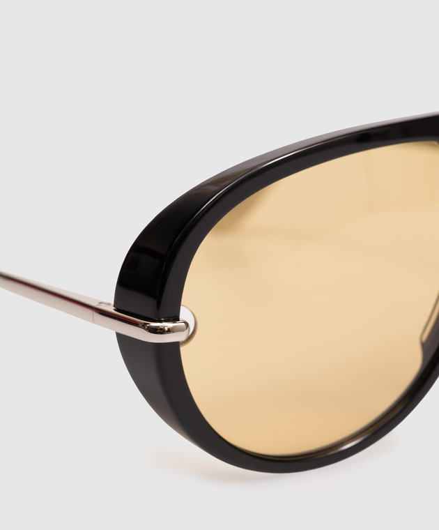 Bottega Veneta Чорні сонцезахисні окуляри з гравіюванням логотипа 769232V2Q30 зображення 4
