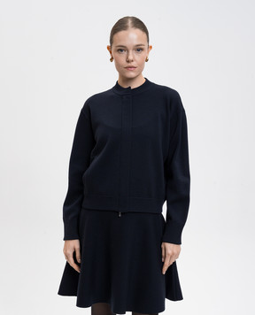 Max Mara Синій кардиган Pelago з вовни PELAGO