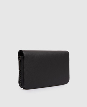 Stefano Ricci Чорний шкіряний гаманець-клатч з металевою емблемою PP312GUMR