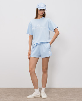 Sporty & Rich Блакитні шорти NY Crest Disco SH037710243BL90