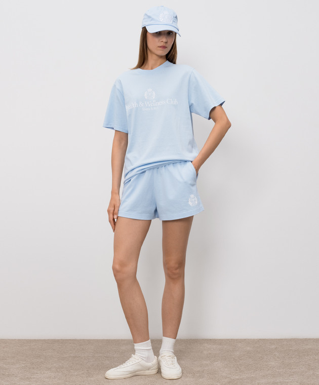 Sporty & Rich Блакитні шорти NY Crest Disco SH037710243BL90 зображення 2