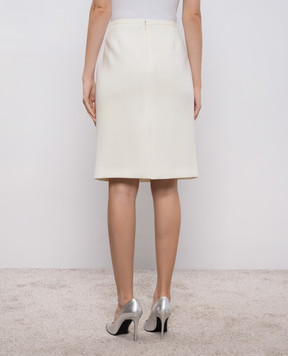 Versace Біла спідниця з вовни з емблемою 10230581A12789