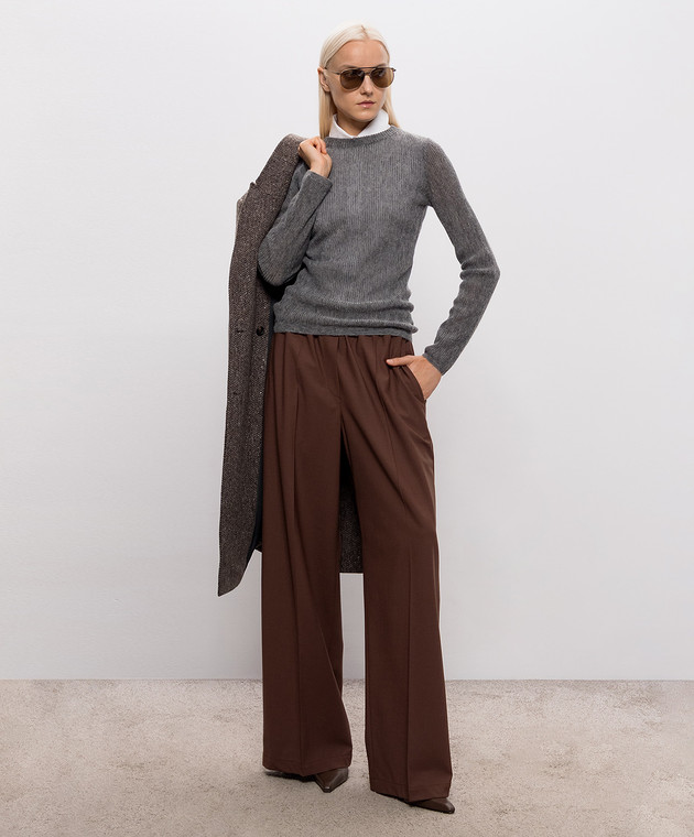 Brunello Cucinelli Коричневые брюки с шерстью M0W07P9002 изображение 2