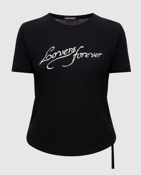 Ann Demeulemeester Черная футболка Floor Micro B0014240FA206