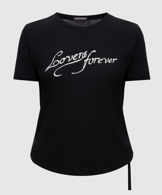 Ann Demeulemeester Черная футболка Floor Micro B0014240FA206