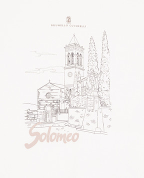Brunello Cucinelli Детский белый свитшот с принтом Solomeo BN05NE459B