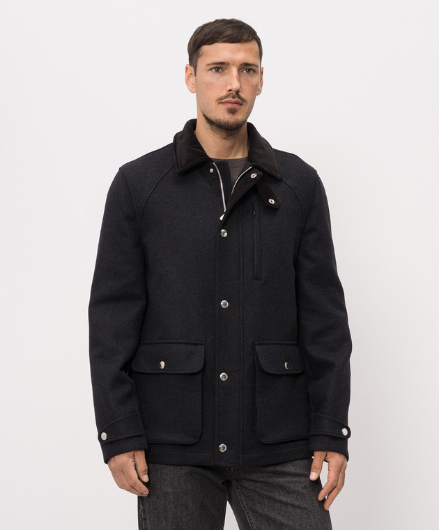 Brunello Cucinelli Чорна куртка з вовни MY4966382 зображення 3