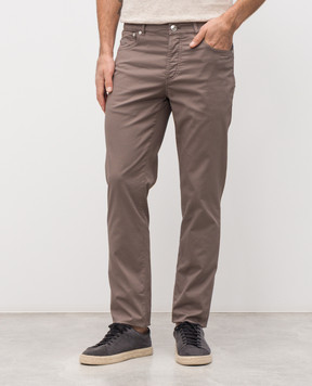 Brunello Cucinelli Коричневые брюки с логотипом M289LI1780