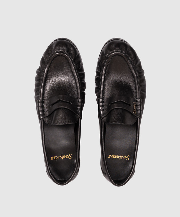 Saint Laurent Черные кожаные лоферы 81890825VAA изображение 4