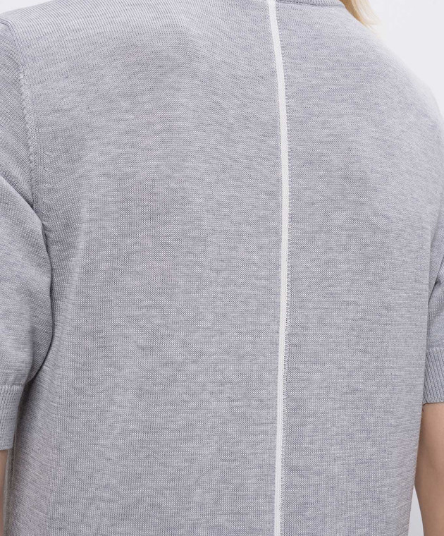 Intoca Серая футболка с манжетами 261SUVINPO0403 изображение 5