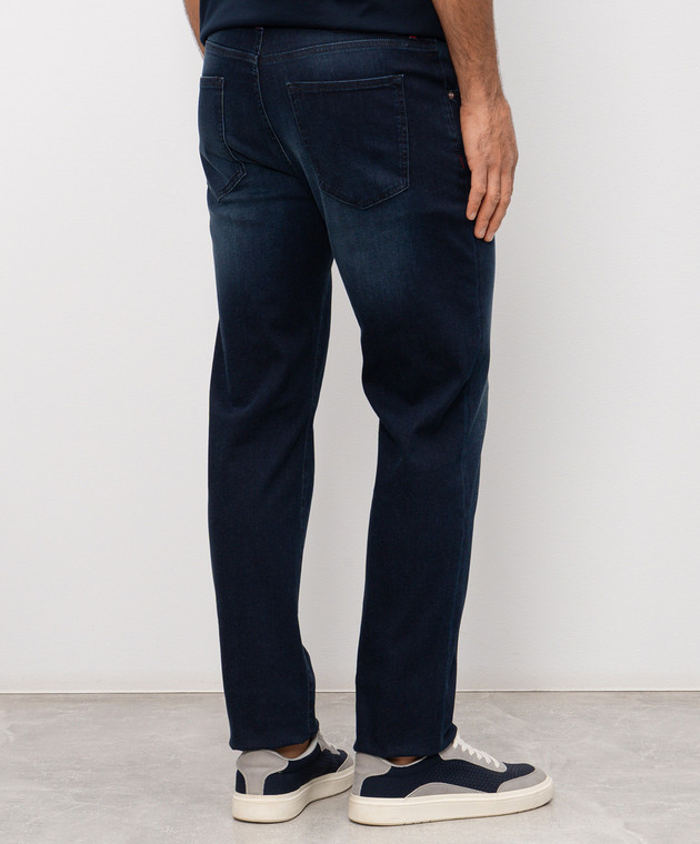 Kiton Синие джинсы с логотип патч UPNJSK0621H изображение 4