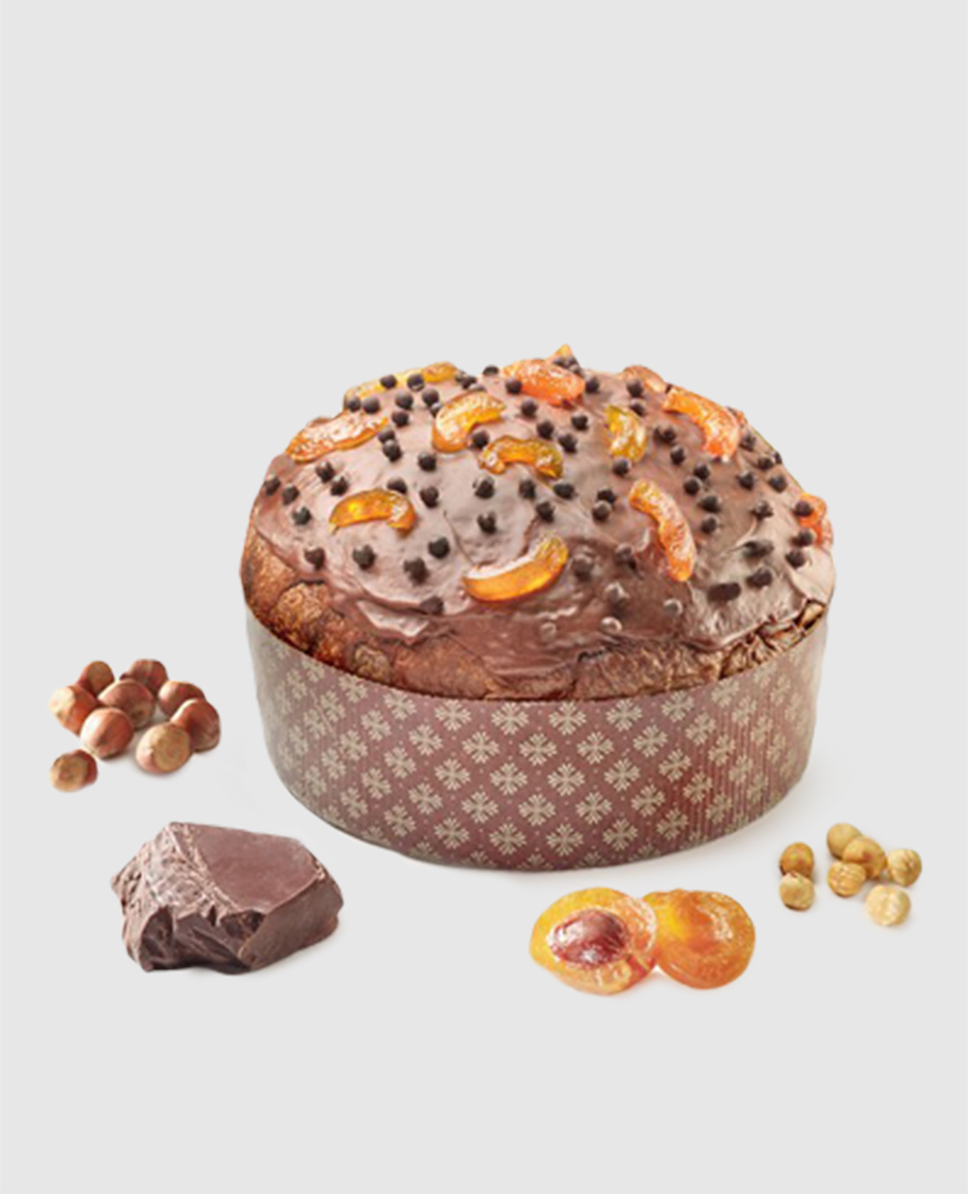 

Панеттон шоколадный с абрикосовыми цукатами и ванилью Cioccoloso all'Albicocca e Vaniglia 500 г, Оранжевый, Десерты