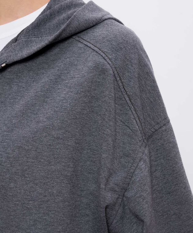 Brunello Cucinelli Серая спортивная куртка с цепочкой мониль MP827FB706 изображение 5