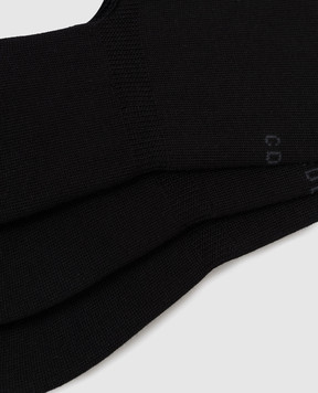 CDLP Набор черных носков-следов с логотипом узором MSO007011803