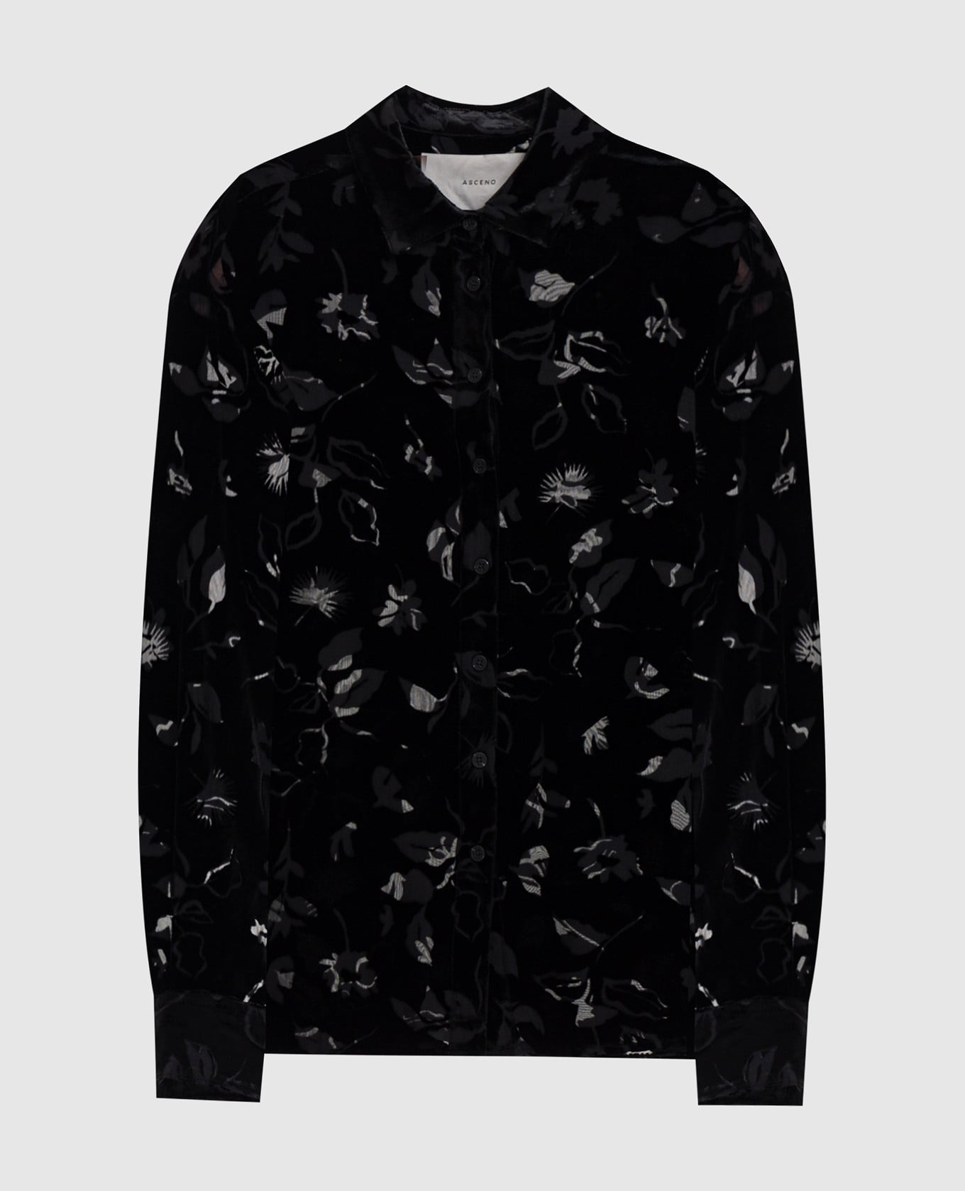 Черная бархатная рубашка Maya