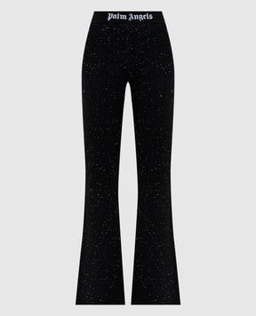 Palm Angels s Чорні штани кльош Soiree в паєтки PWHG021E23KNI001