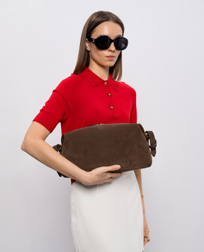 YUZEFI Коричнева замшева сумка BRIOCHE BRIOCHEPOUCH