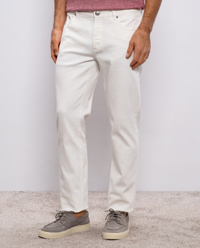 Brunello Cucinelli Білі джинси з логотипом M277PD3210