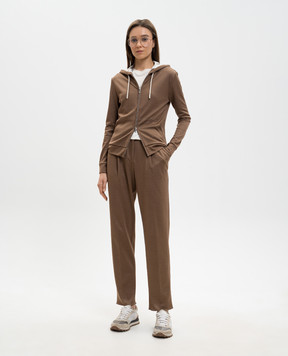 Marco Pescarolo Коричневая спортивная куртка Miked с шелком MIKEDD53Y08