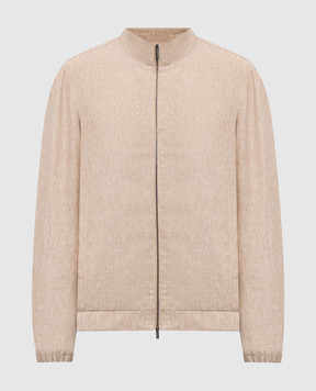 Peserico Бежева куртка з льону з логотипом R5227002607