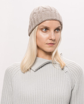 Allude Бежева шапка з кашеміру 26511223
