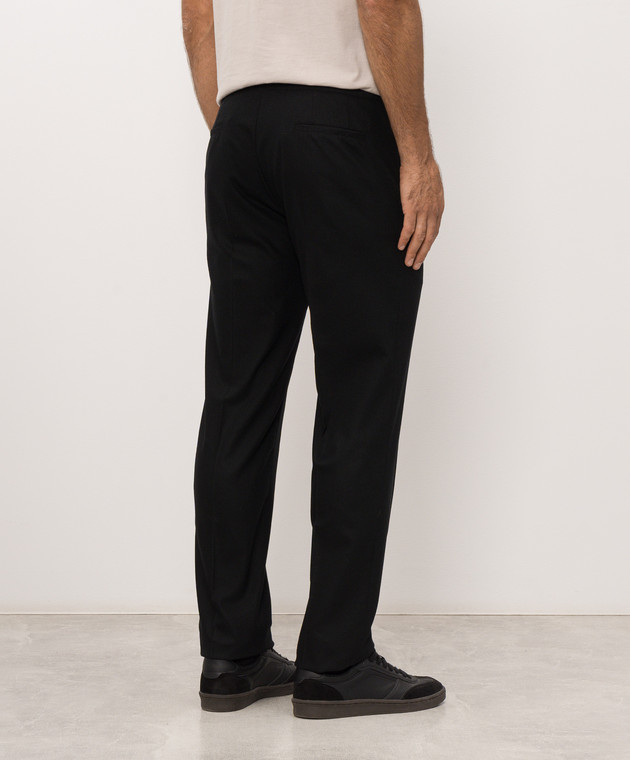 Kiton Чорні штани з вовни і кашеміру UPN01K0145I зображення 4