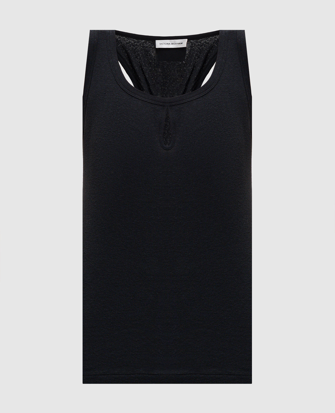 Черный топ с льном