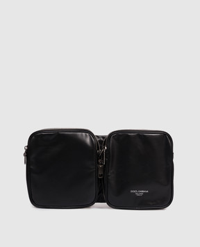 Dolce&Gabbana Черная кожаная сумка-трансформер с логотипом BM2187AU996