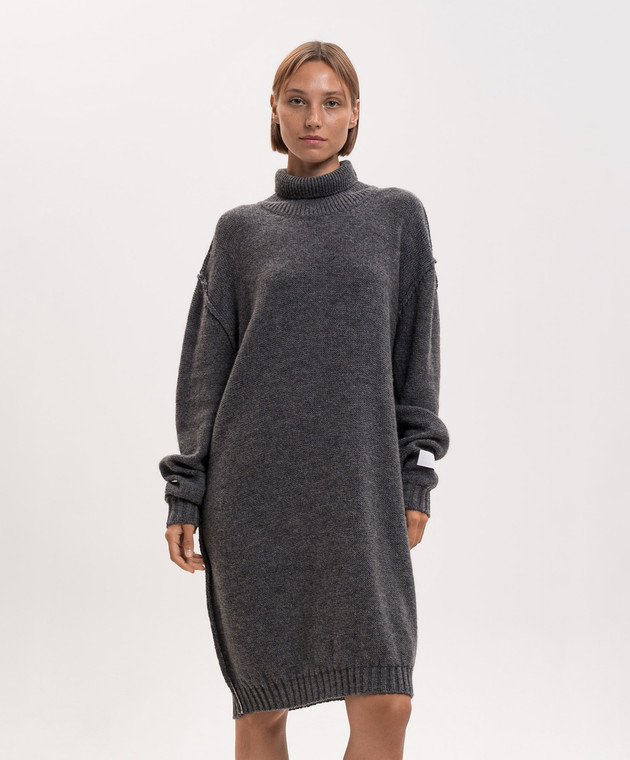 Maison Margiela MM6 Сіра сукня з вовною альпаки S52DG0046M13289 зображення 3